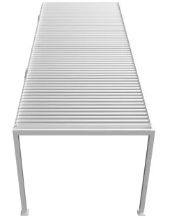 Essence elektrisk LED pergola med lameltag 600x300cm hvid