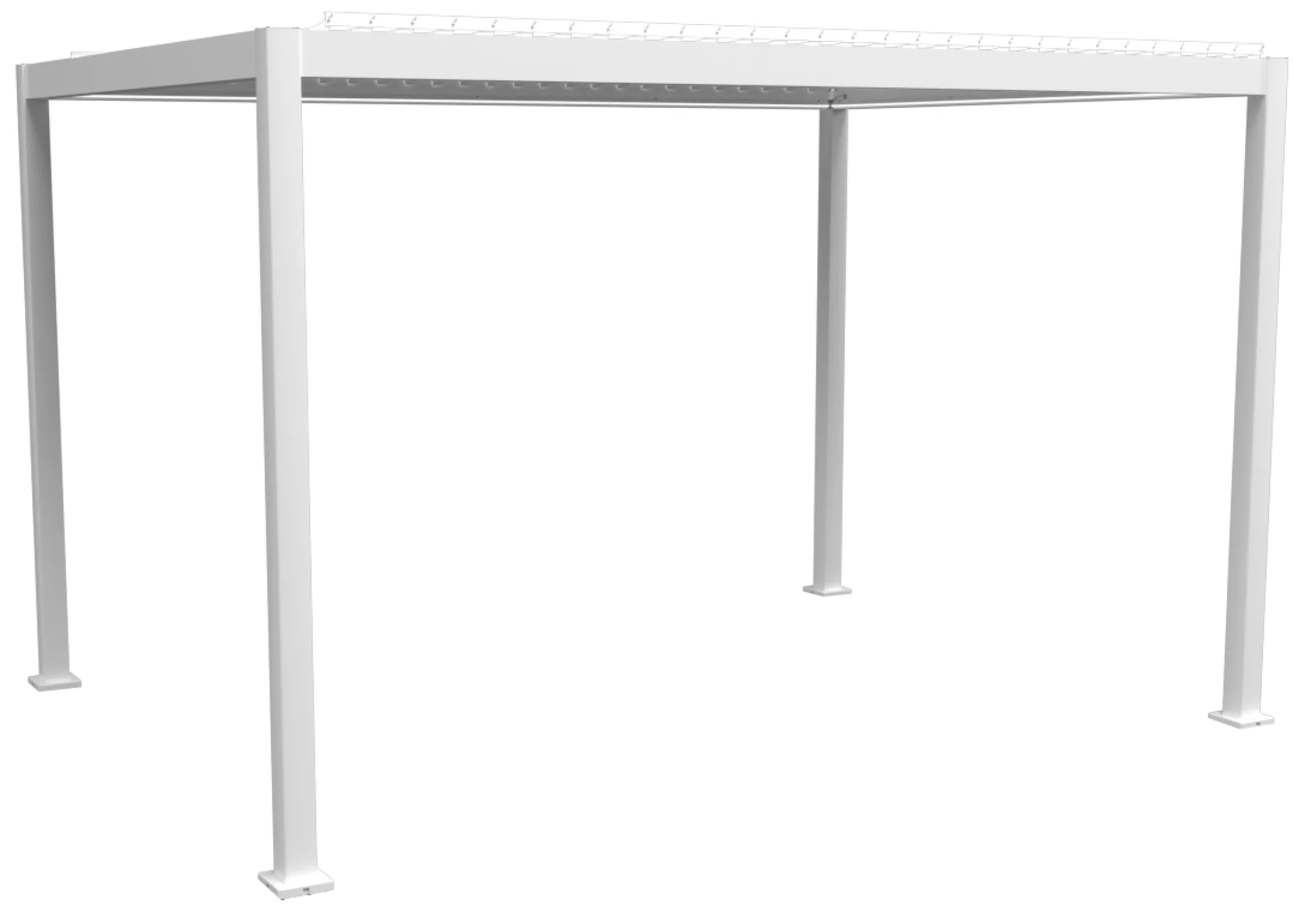 Essence elektrisk pergola med lameltag 400x300cm hvid