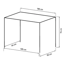 Homeville Felina 180x90x76cm beige/sort