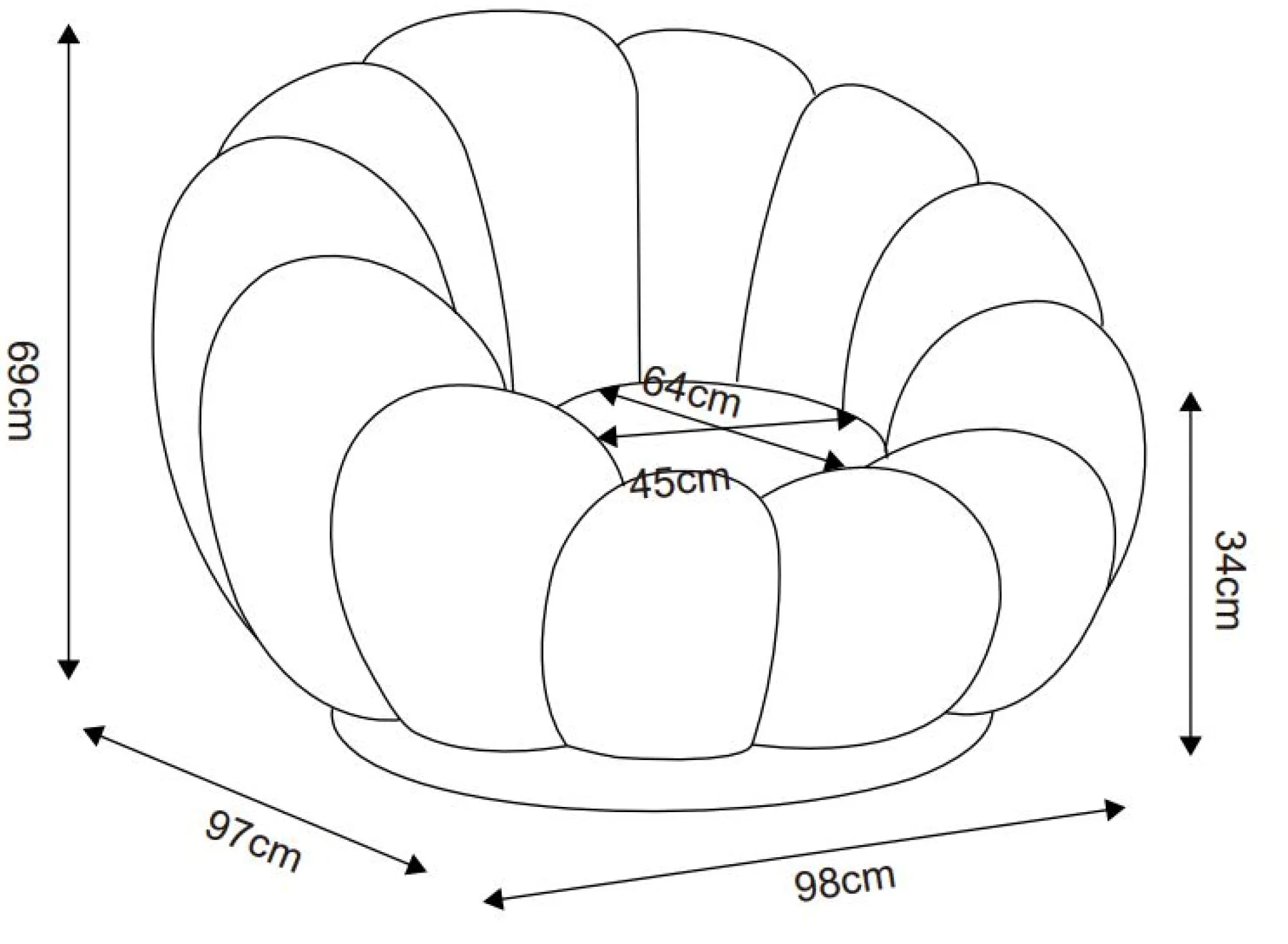 Homeville Fermo med drejefunktion teddy hvid