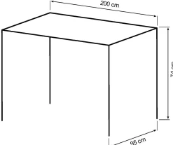 Homeville Firenze eg natur/skråben sort 200x95cm