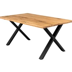 Homeville Firenze med krydsben og 1 planke 160x95x71cm eg natur/sort