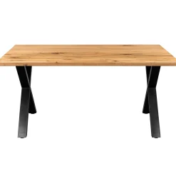Homeville Firenze med krydsben og 1 planke 160x95x71cm eg natur/sort