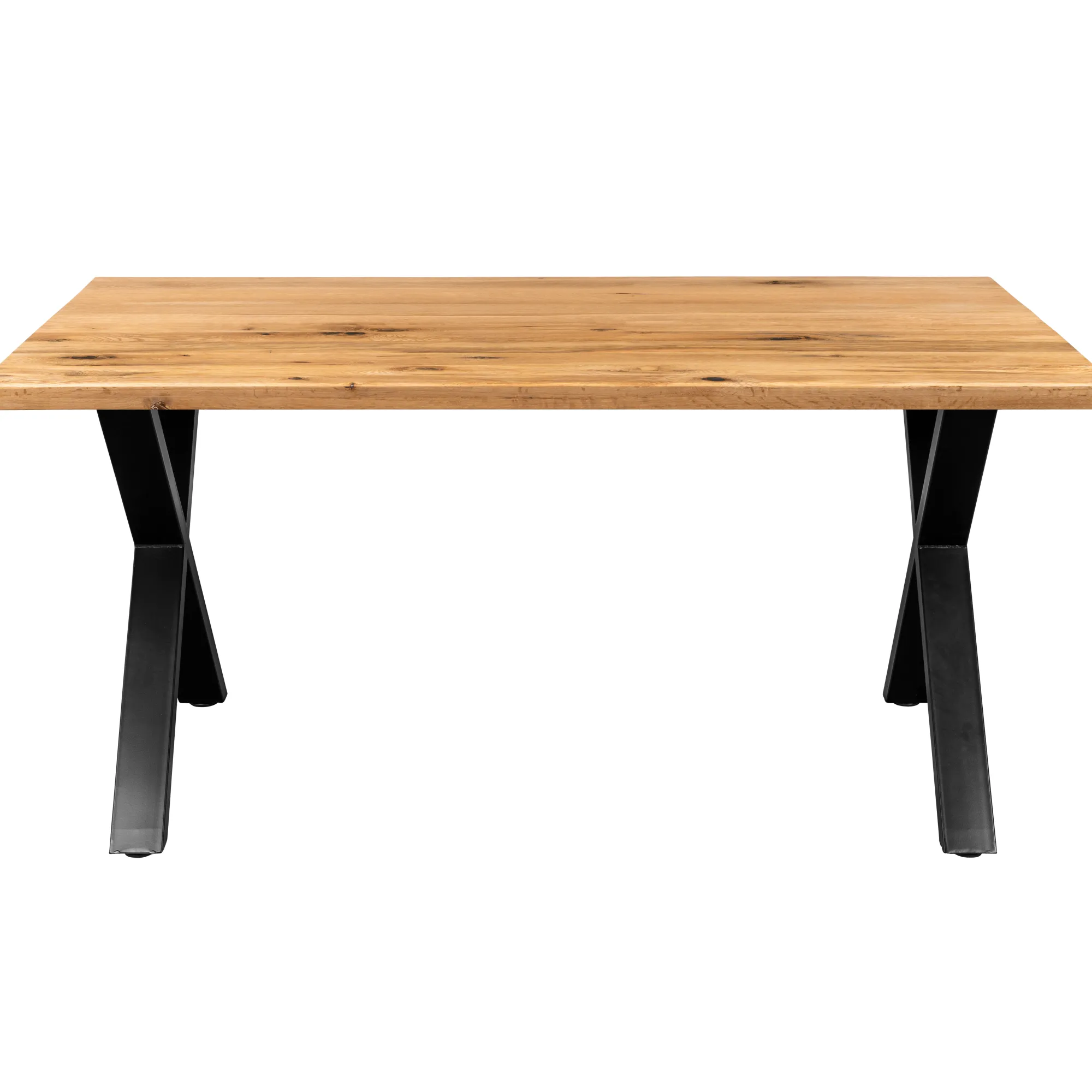 Homeville Firenze med krydsben og 1 planke 160x95x71cm eg natur/sort
