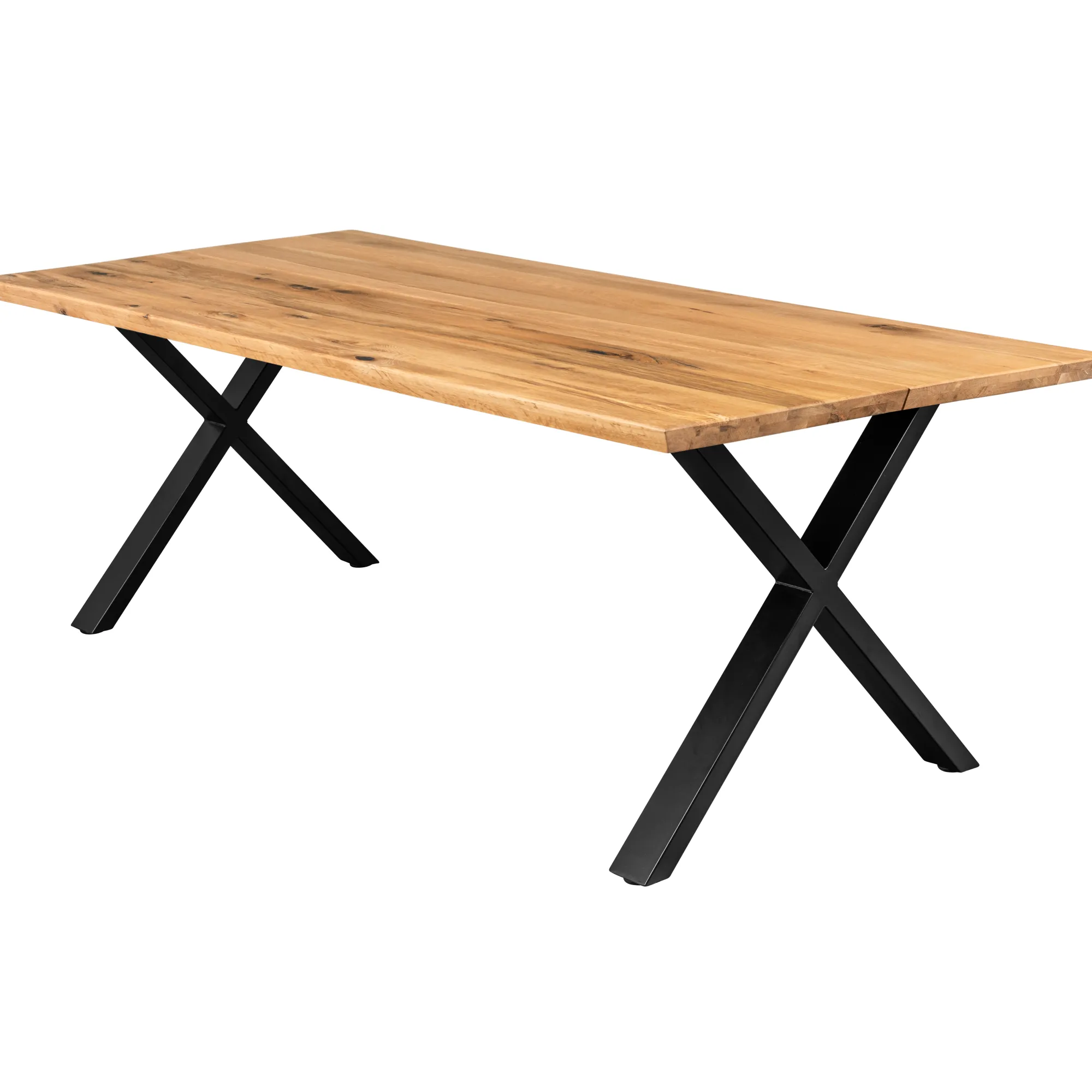 Homeville Firenze med krydsben og 2 planker 200x95x71cm eg natur/sort