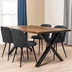 Homeville Firenze med krydsben 160x95x74cm eg smoked/sort