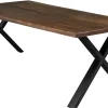 Homeville Firenze med krydsben 220x95x74cm eg smoked/sort