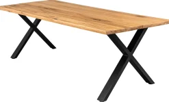 Homeville Firenze med krydsben 220x95x74cm natur/sort