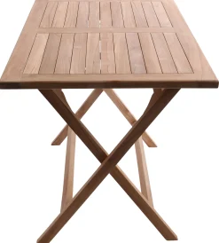 Moreland Foldbar havebord teaktræ 70x120x75,5cm