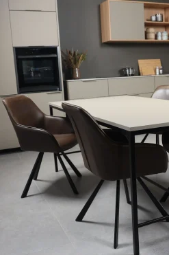 Homeville Freja med drejefunktion suede mørkebrun