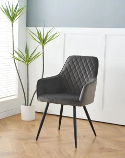 Homeville Hanne velour mørkegrå