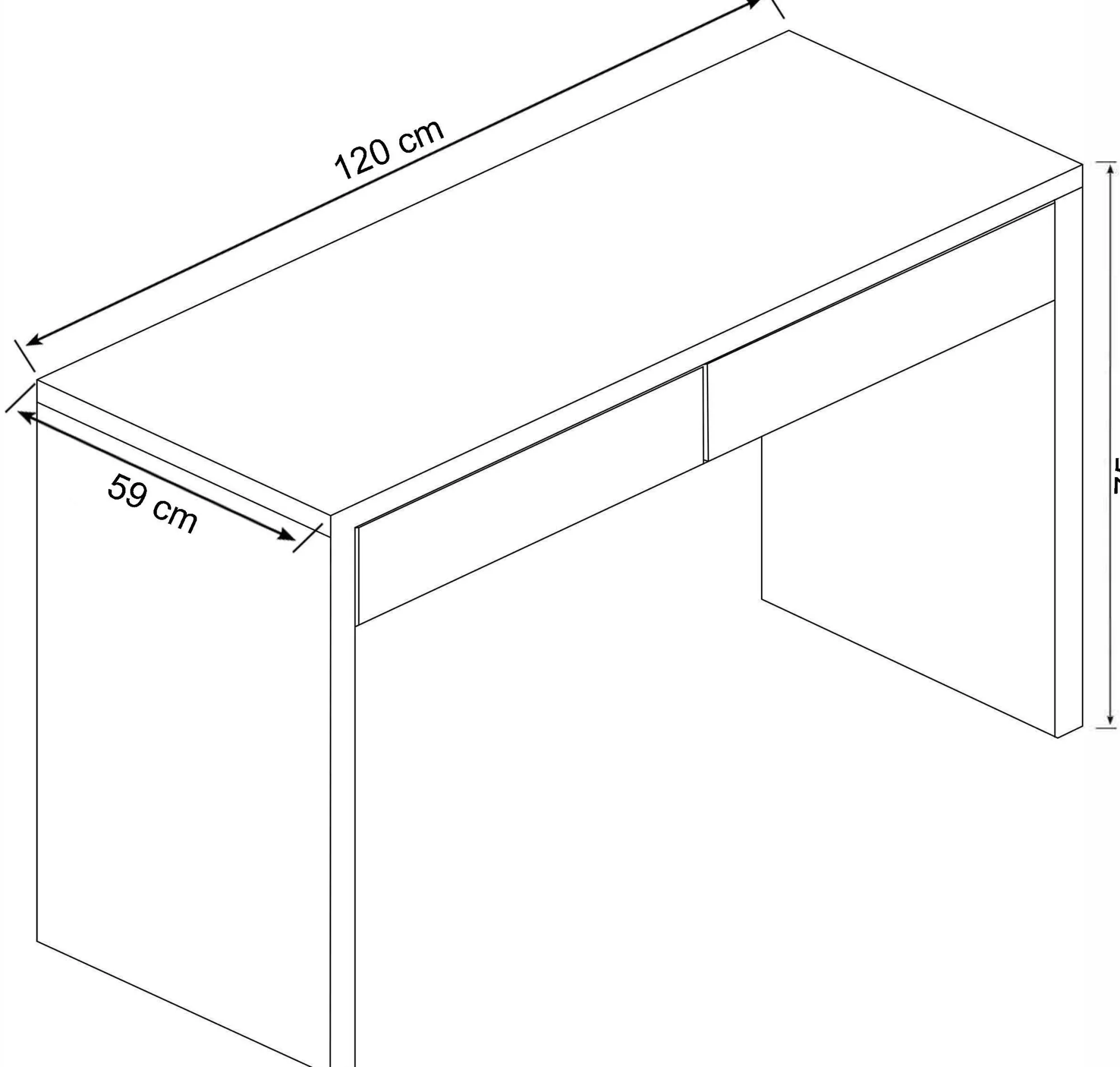 Homeville Haugesund natur 120x59x75cm
