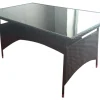 Homeville Havebord sort polyrattan 150x90x74cm