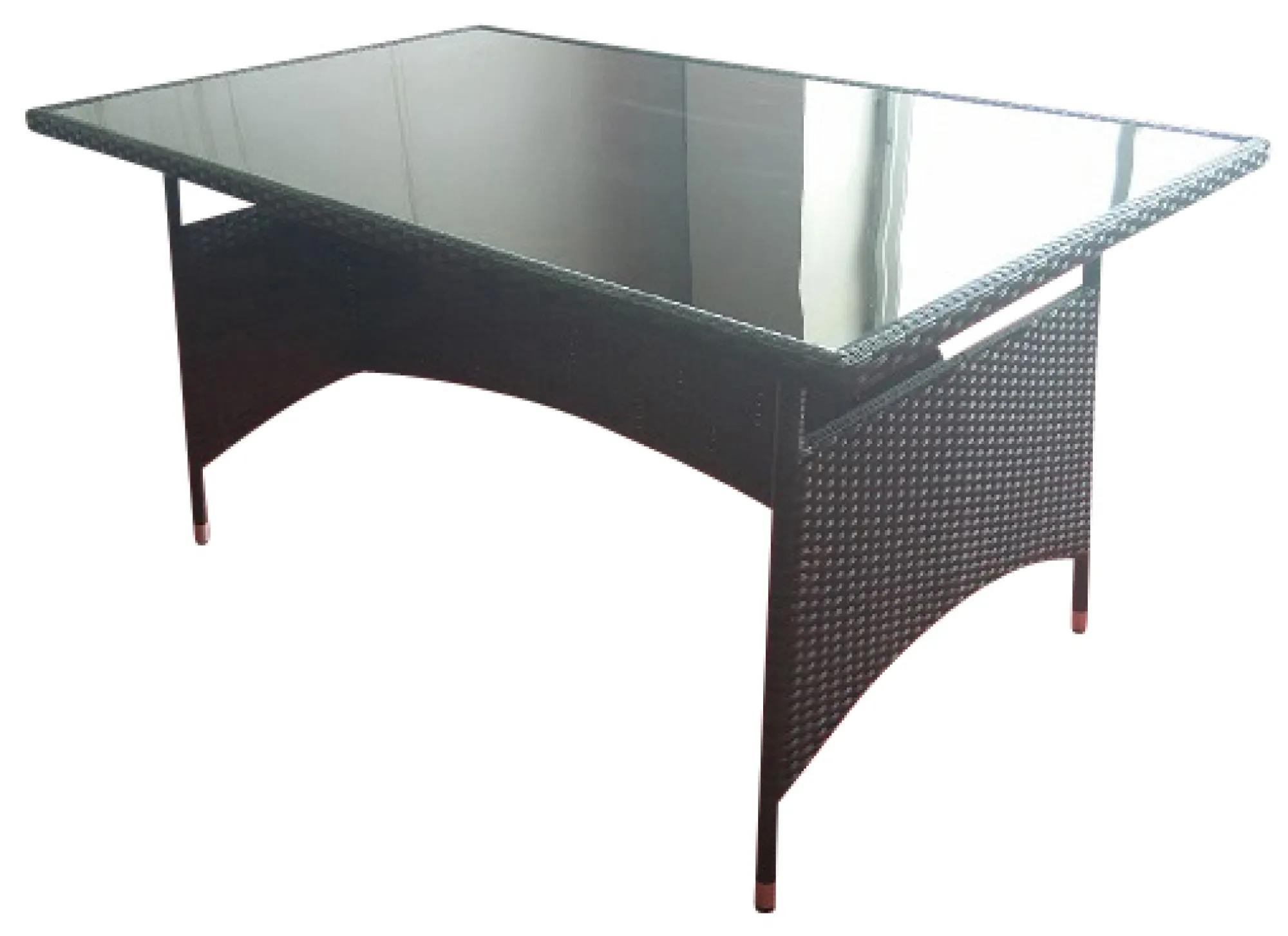 Homeville Havebord sort polyrattan 150x90x74cm