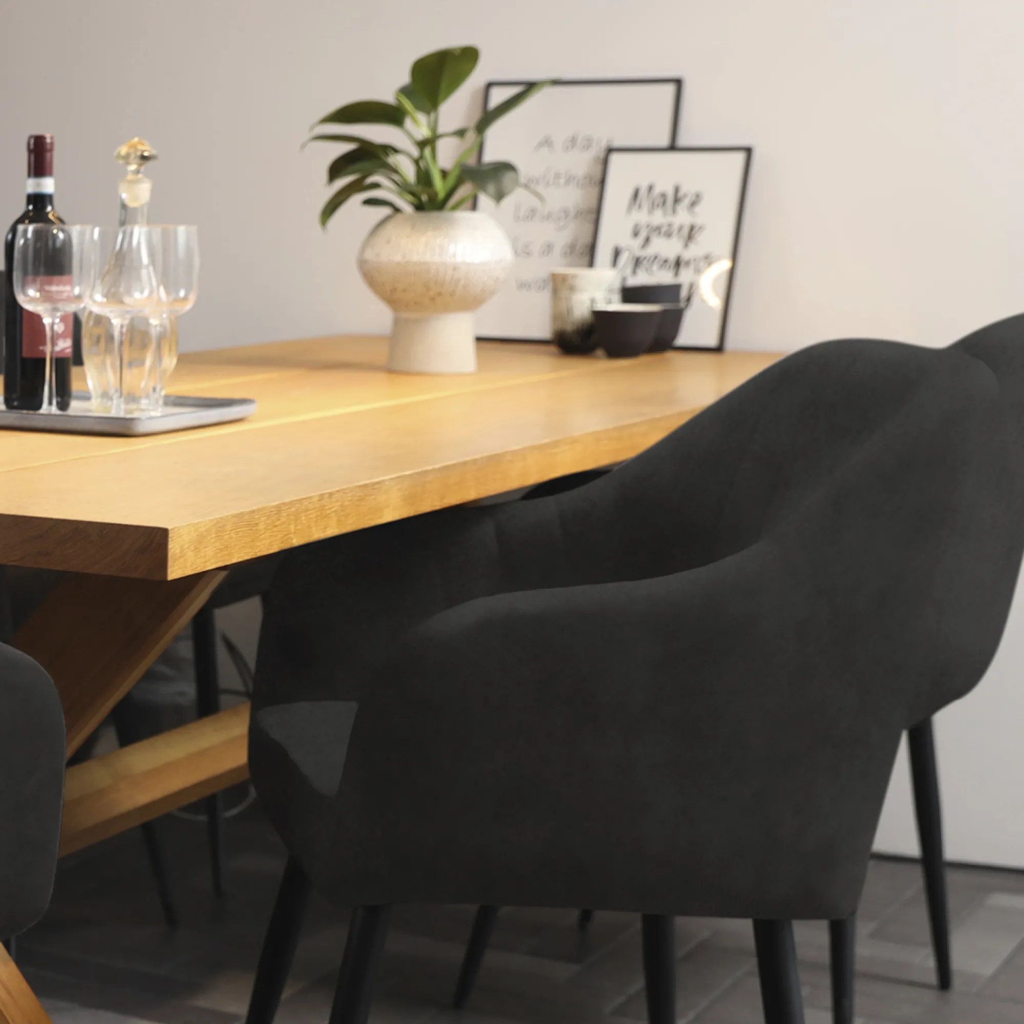Homeville Helle cowboystof sort/sort