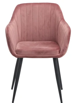 Homeville Helle velour rosa/sort