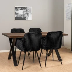 Homeville Holly imiteret pels mørkegrå/sort