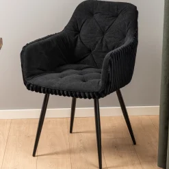 Homeville Holly imiteret pels mørkegrå/sort