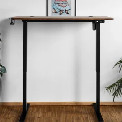 Homeville Hæve sænkebord mørkebrun 120x60cm