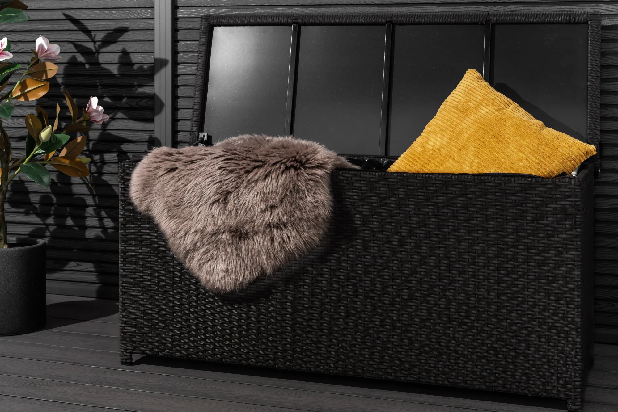 Homeville Hyndeboks 130x50x60cm sort