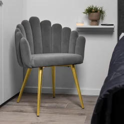 Homeville Jasmin stof grå/guld
