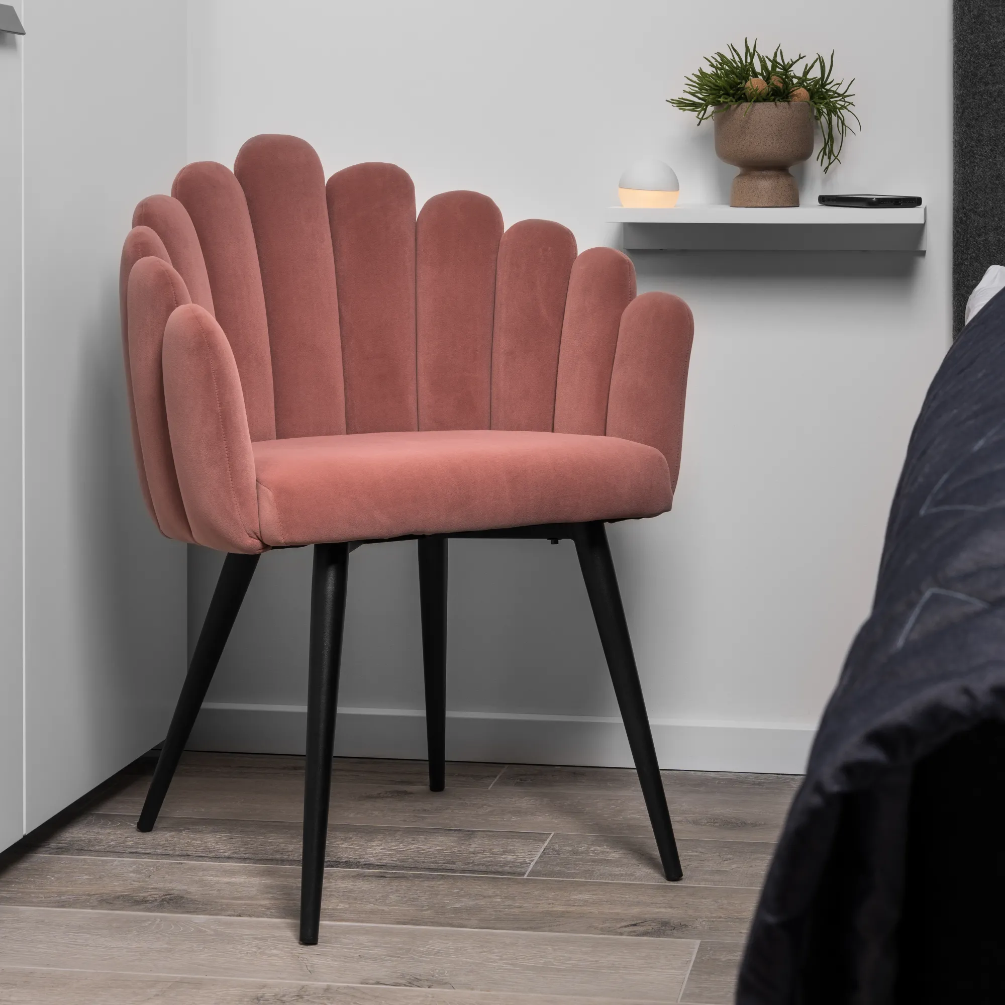 Homeville Jasmin stof rosa/sort