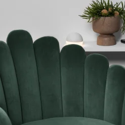 Homeville Jasmin velour mørkegrøn/sort