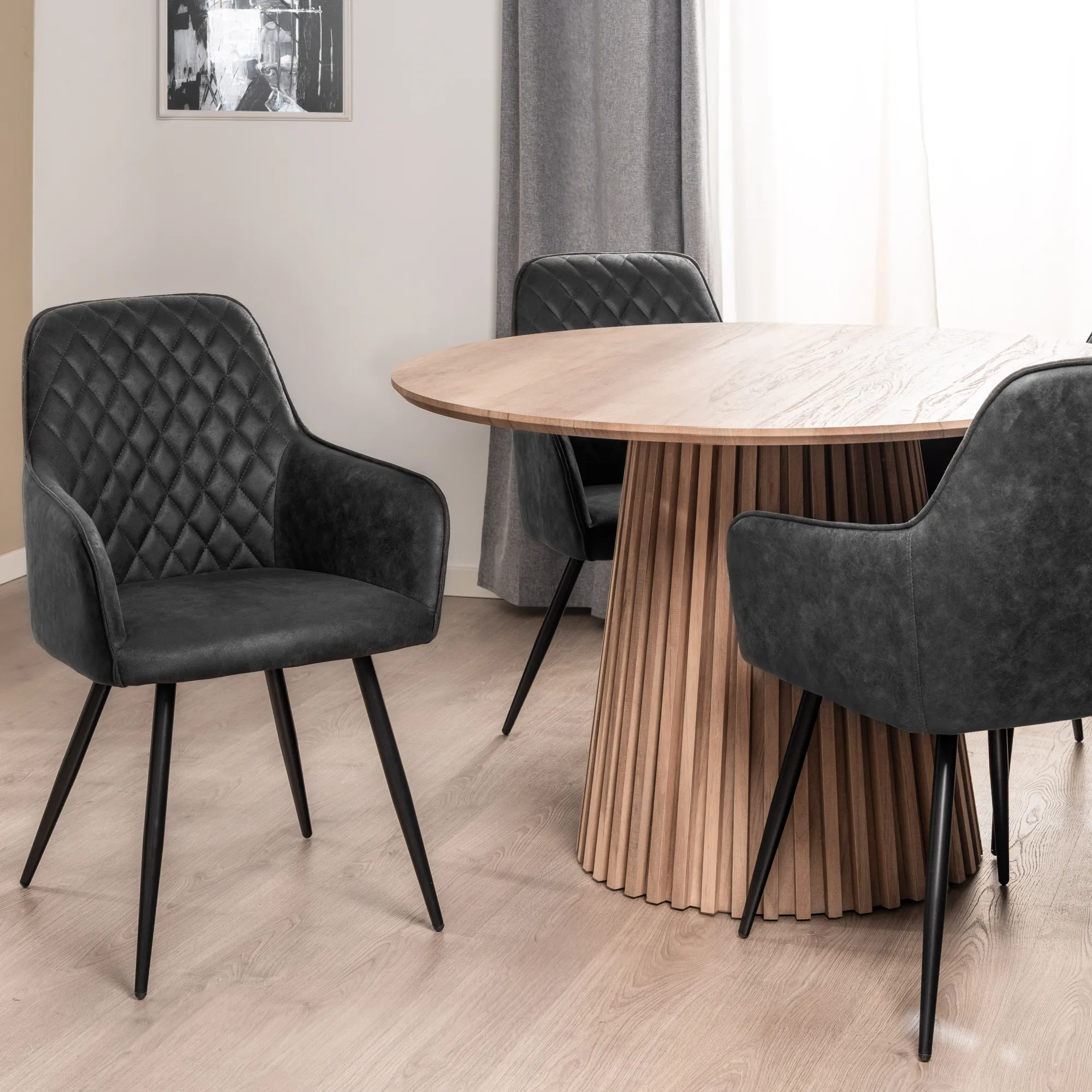 Homeville Jesi natur/Hanne suede sort