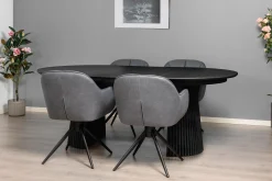 Homeville Julie med drejefunktion suede grå