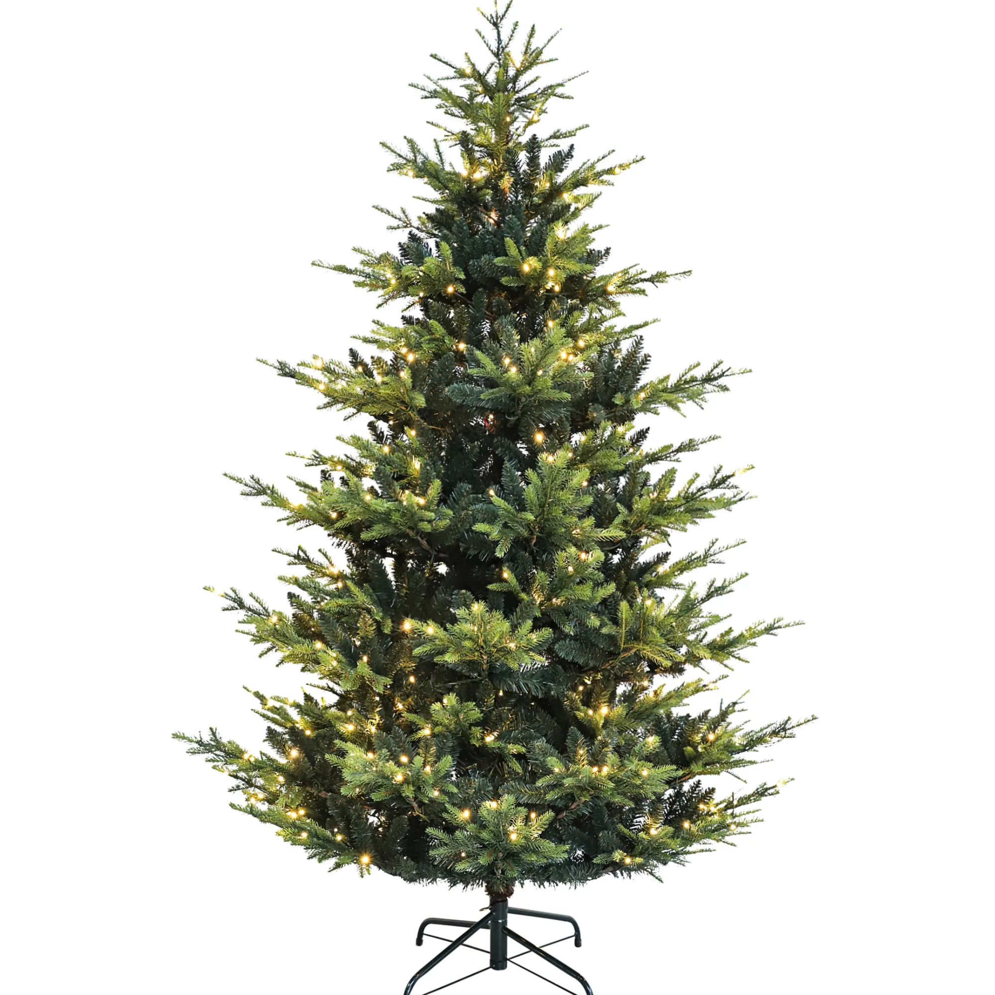 Homeville Klassisk juletræ med lys og timer 180 cm
