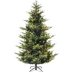 Homeville Klassisk juletræ med lys og timer 210cm