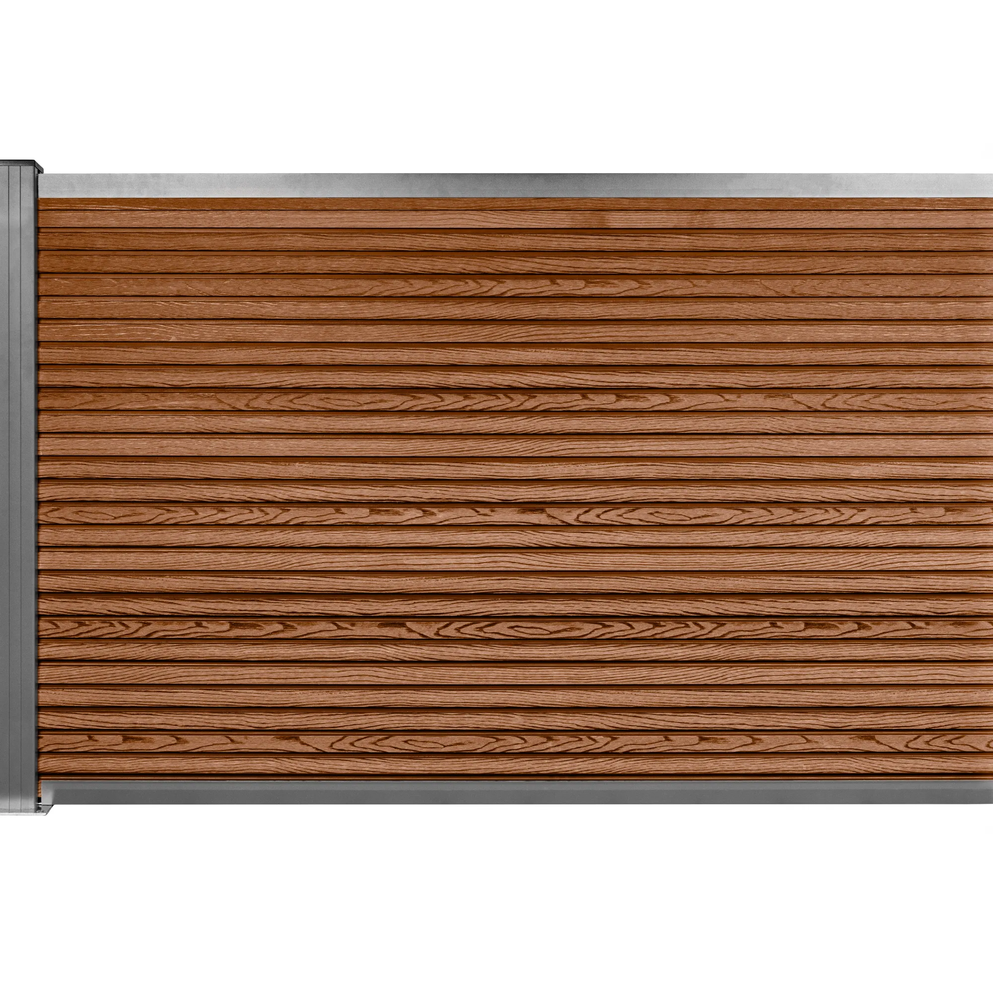 Workmann Komposithegn med 1 stolpe 120cm brun/grå