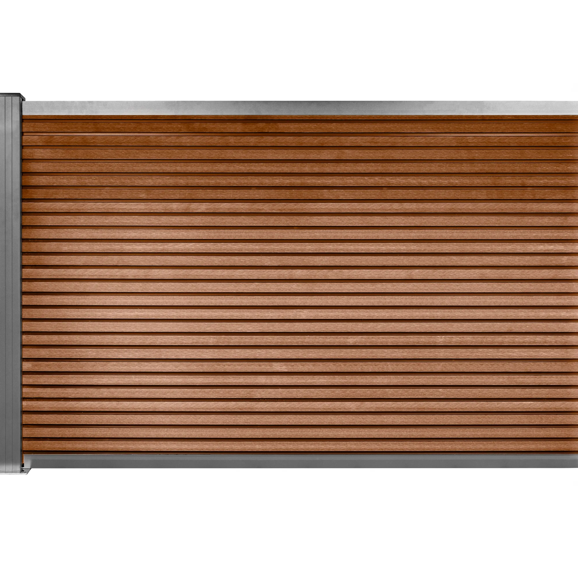 Workmann Komposithegn med 1 stolpe 120cm brun/grå