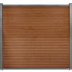 Workmann Komposithegn med 2 stolper 179x180cm brun/grå