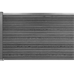 Workmann Komposithegn med 1 stolpe 113x120cm antracitgrå/grå