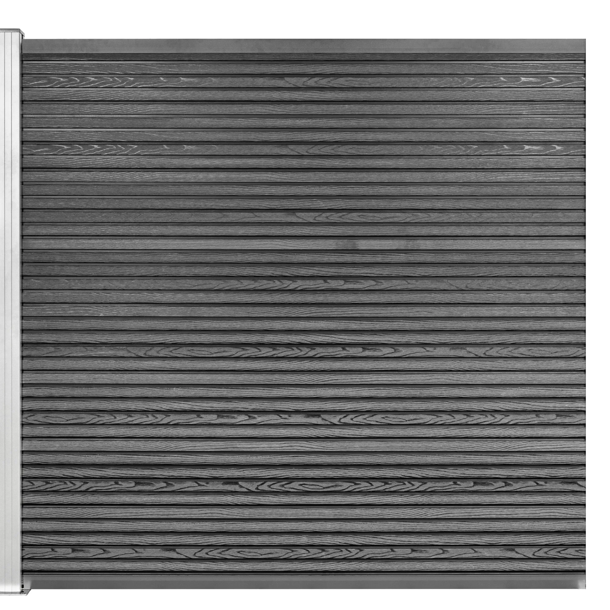 Workmann Komposithegn med 1 stolpe 173x180cm antracitgrå/alu