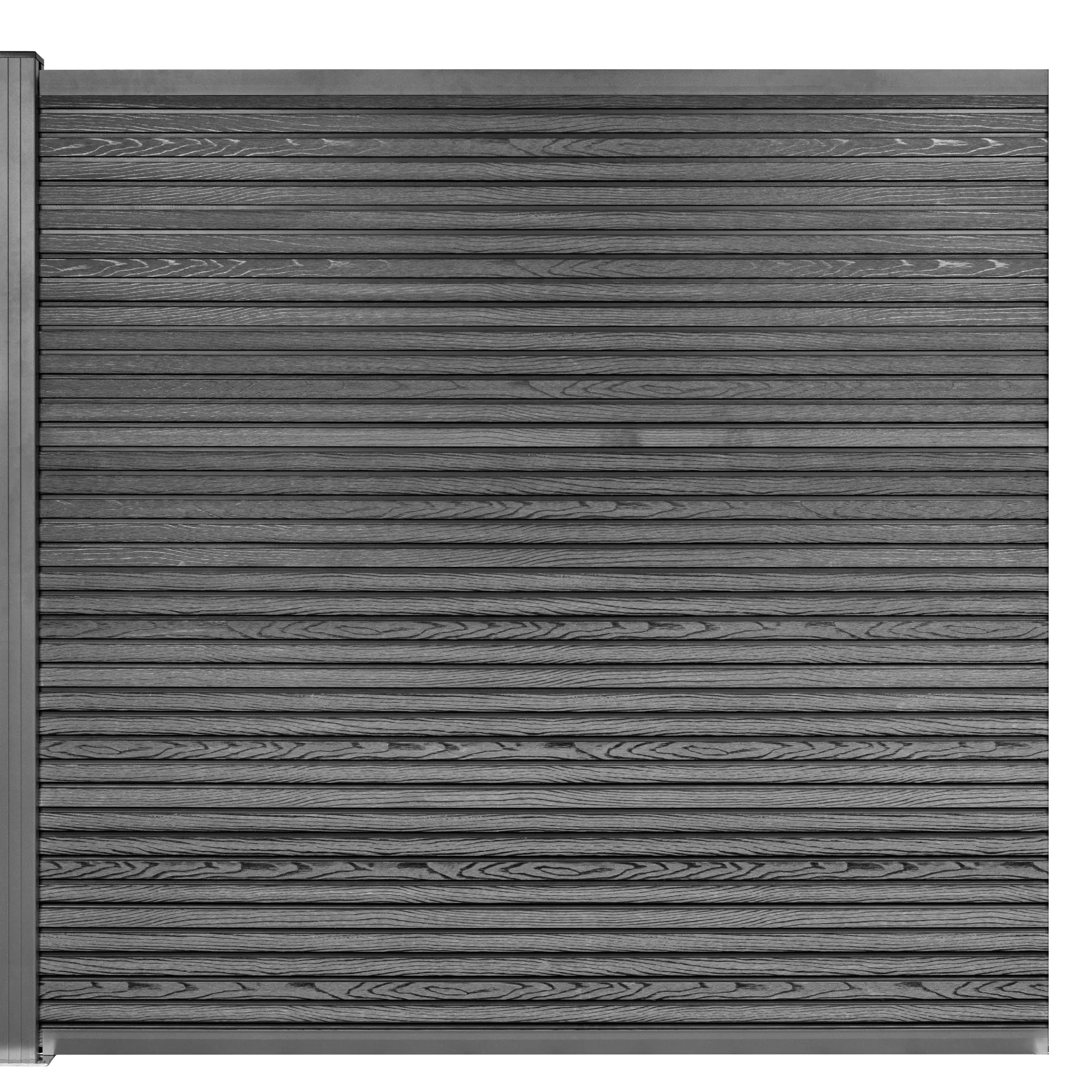 Workmann Komposithegn med 1 stolpe 173x180cm antracitgrå/grå