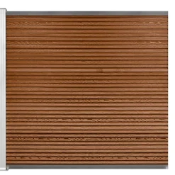 Workmann Komposithegn med 1 stolpe 173x180cm brun/alu