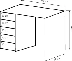 Homeville Kristiansund hvid 140x59x73cm