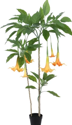 Homeville Kunstig Daturatræ orange 140 cm