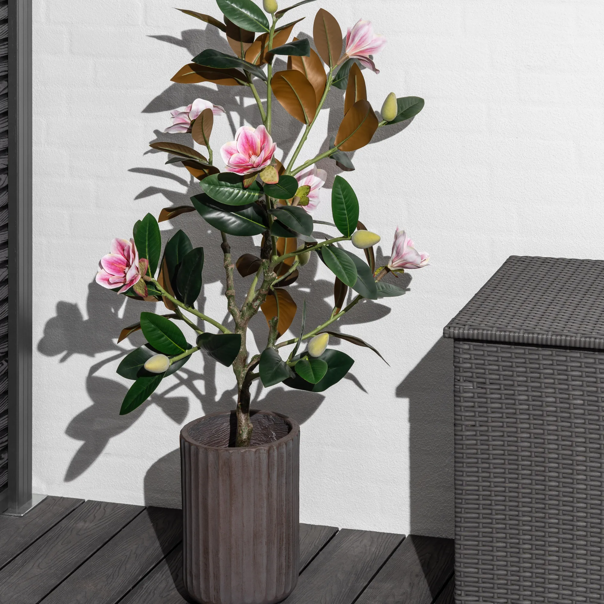 Homeville Kunstig magnolia-blomstertræ 120 cm