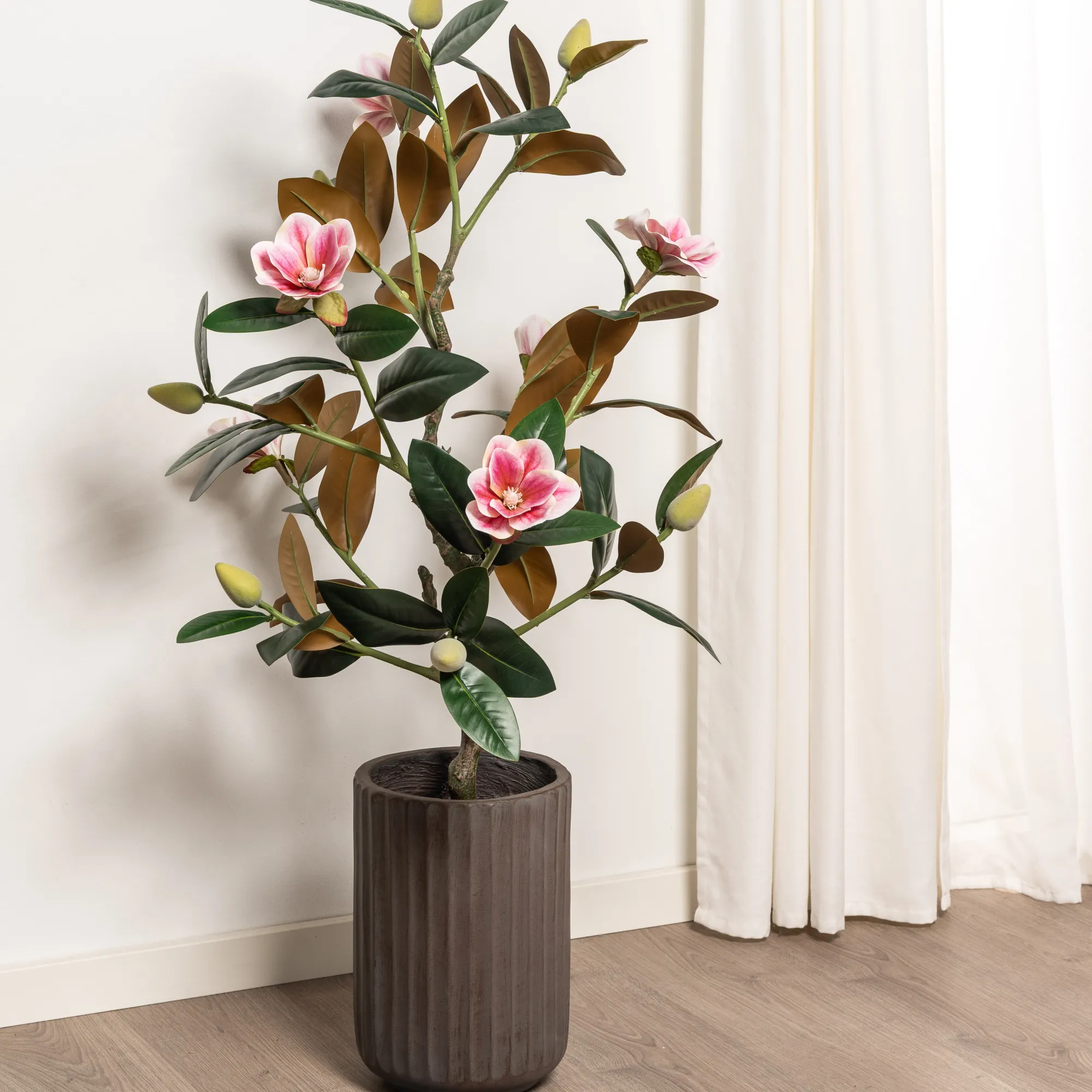 Homeville Kunstig magnolia-blomstertræ 120 cm