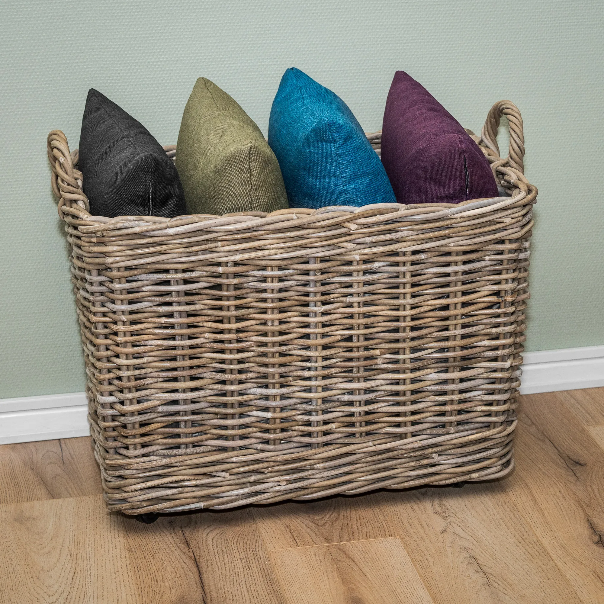Homeville Kurv aflang med hjul 68x42x45cm