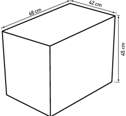 Homeville Kurv aflang med hjul 68x42x45cm