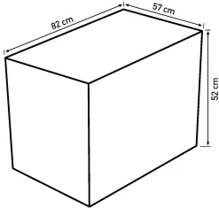 Homeville Kurv aflang med hjul 82x57x52cm