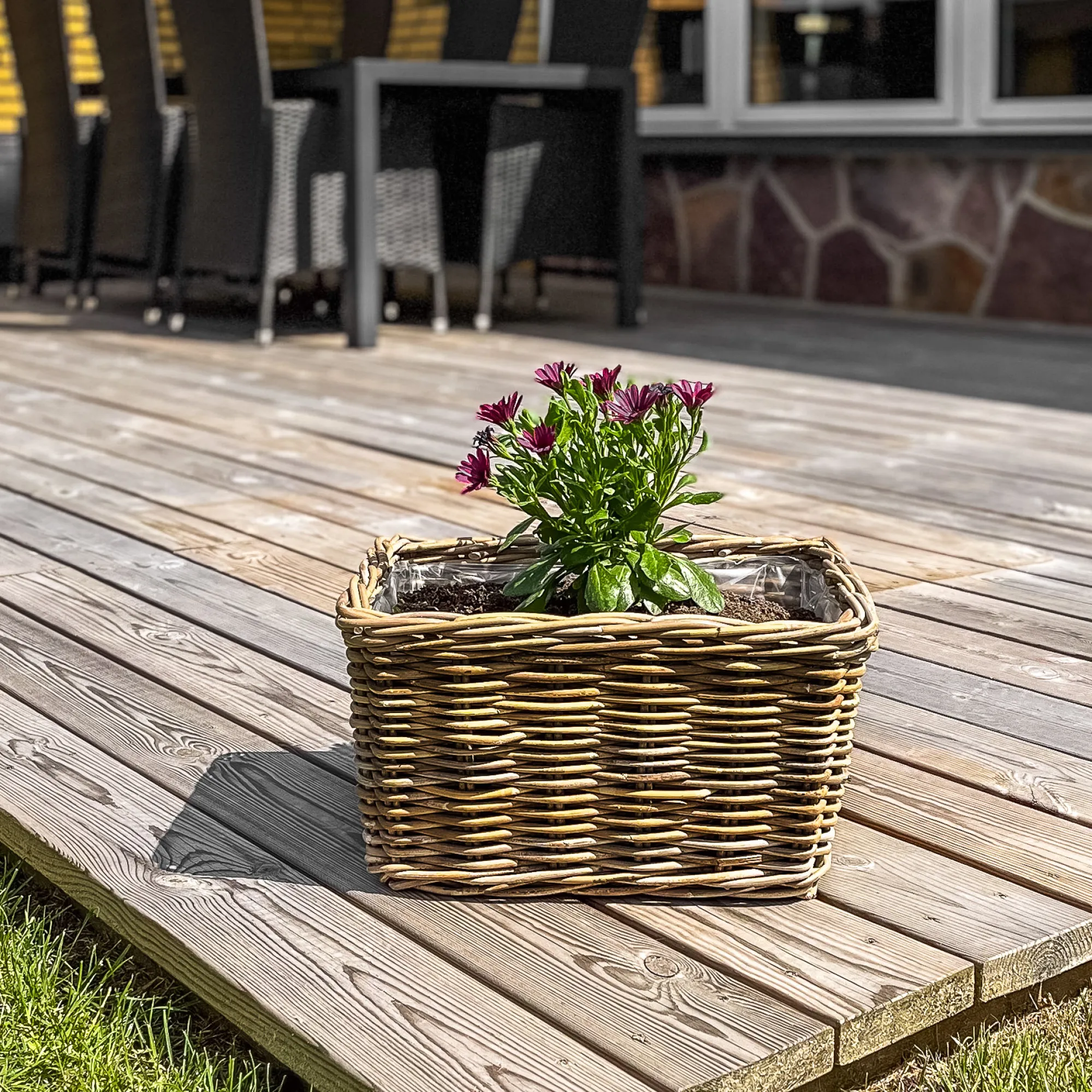 Homeville Kurv aflang med håndtag 36x26x22cm