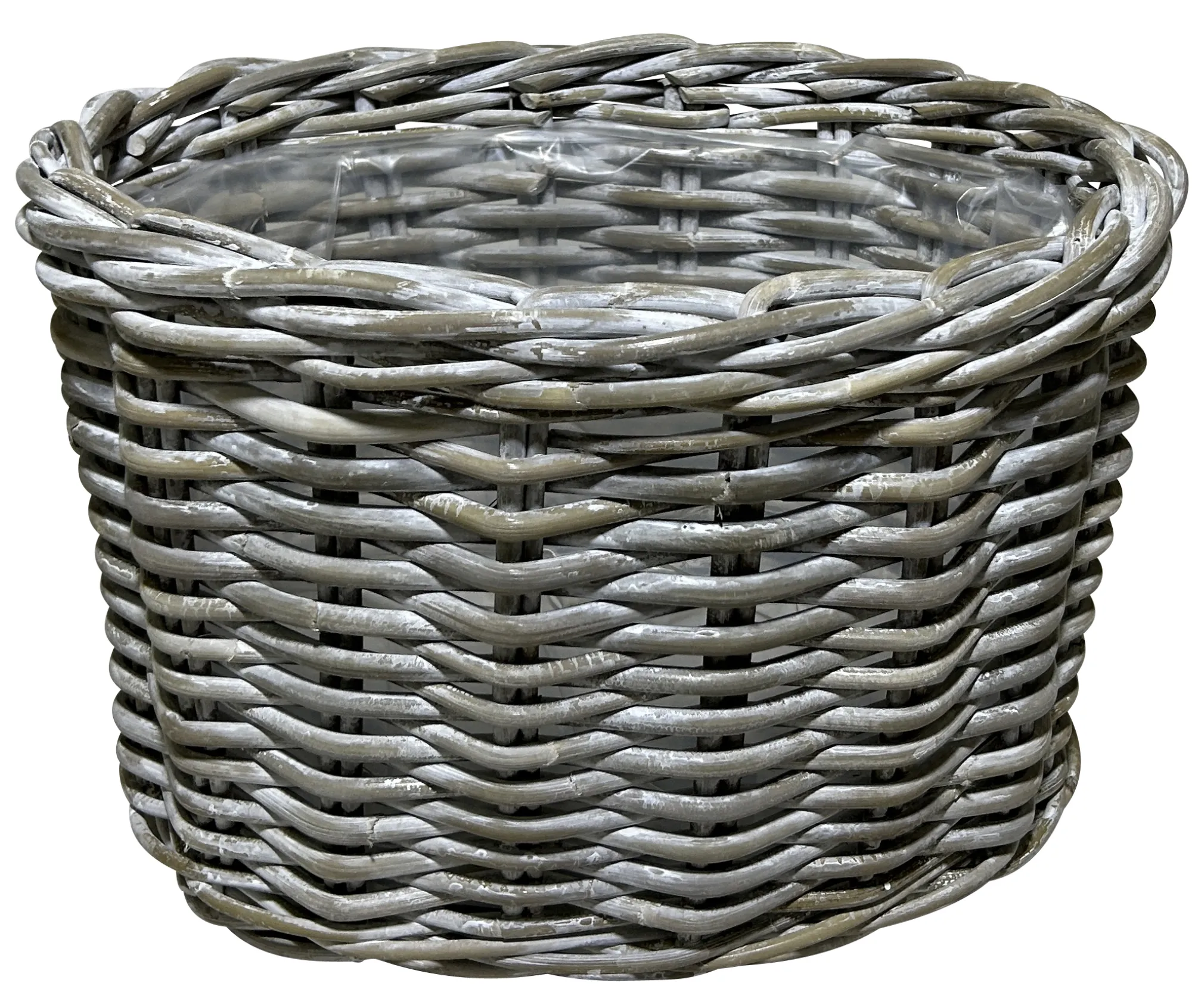 Homeville Kurvesæt oval kubu rattan grå
