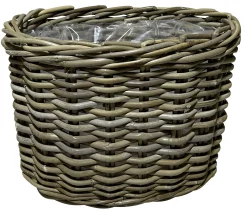 Homeville Kurvesæt oval kubu rattan natur