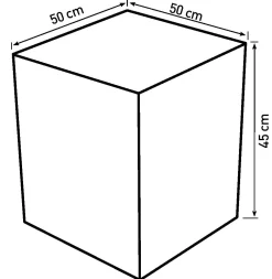 Homeville Kurv firkantet med hjul 50x50x45cm