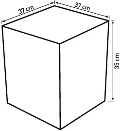 Homeville Kurv firkantet med håndtag 37x37x35cm